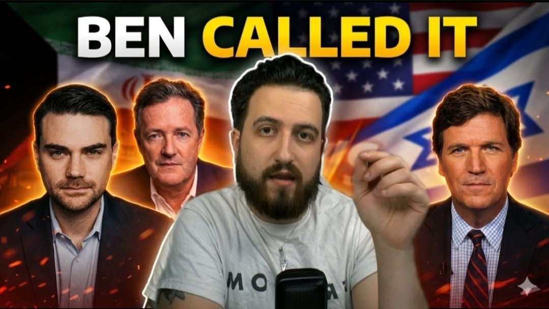 My Message To Piers Morgan After He & Tucker Carlson Did EXACTLY What Ben Shapiro Said They Would Do! (0:00) Intro (00:16) Ben Shapiro's Video To People Like Piers, Tucker, Megyn, etc. (02:51) My Analysis & Why Ben Is Right On The Money (04:02) Piers & Tucker React To Ben's Video (04:45) Piers Cuts Out Ben's Video Where He Says, Step-By-Step, Exactly How Piers & Company Will Respond (& Then They Do) (05:36) Piers Says People Like Nick Fuentes Are Just "Critical of Israel" (07:52) Piers Says He Has No Problem With Israel (10:16) Piers, Who Calls Himself A Journalist Still (12:39) Piers, A "Journalist," Leaves Out The Context Of Journalism In Urban Warfare, As Seen In Ukraine/Russia, As Well As Iran Right Now (14:05) Conclusion