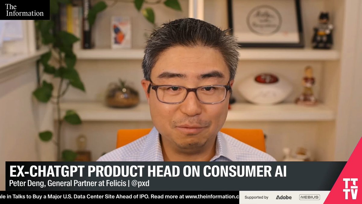 Ex-ChatGPT Product Head Peter Deng (Peter Deng) on the future of consumer AI: “It's not going to be about who has the best model. It's going to be about who has the best taste.”