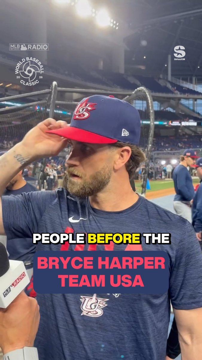 "I don't think anywhere has ever been as loud as Philly." Bryce Harper isn't intimidated by the crowd in Miami tonight: #WorldBaseballClassic 🎧 Listen live on @SiriusXM and the SiriusXM app 🔗