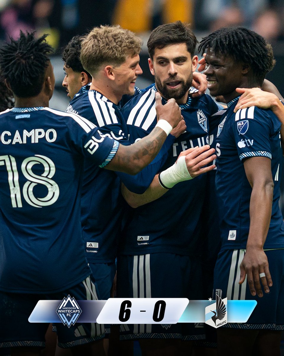 Six goals scored. No doubts left. 🔥 A big showing for Vancouver Whitecaps FC at home.