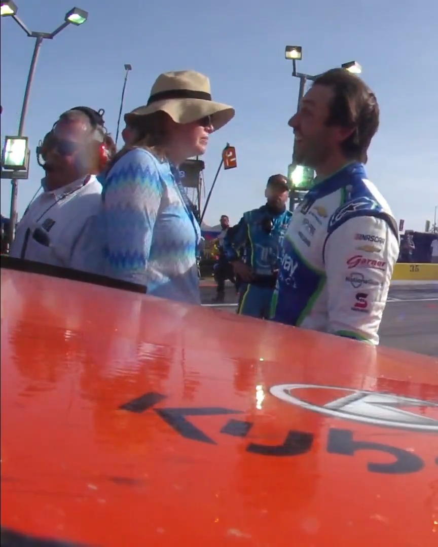 Our in-car cameras caught this angle of what happened on pit road with the former Trackhouse Racing teammates.