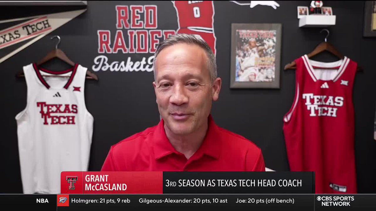 "You gotta start with our guard play... (Christian Anderson) is just our leader. He knows how to win." Texas Tech Basketball Grant McCasland on what will help the Red Raiders succeed in March