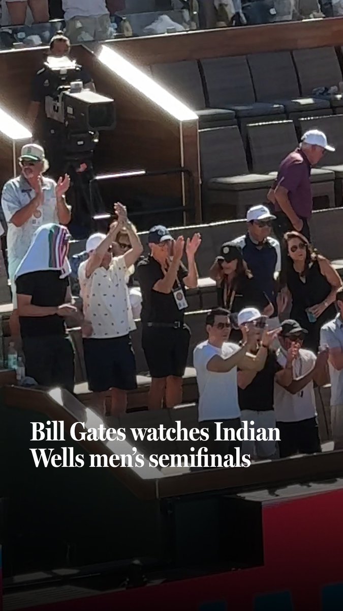 Bill Gates recently confirmed he met Epstein on multiple occasions and had multiple affairs. He has no shame in the stands supporting his favourite player Jannik Sinner at Indian Wells this week. He shouldn't be allowed to attend Tennis matches anymore.