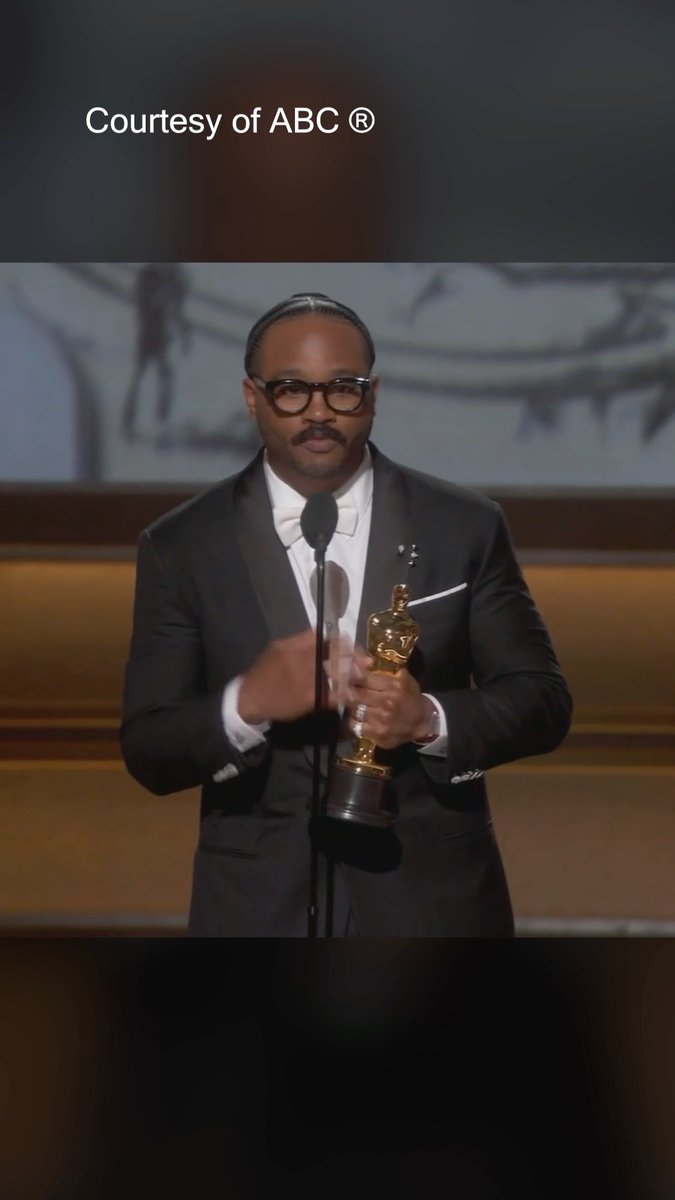 Congratulations to Ryan Coogler for winning the Oscar for Best Original Screenplay for #Sinners.