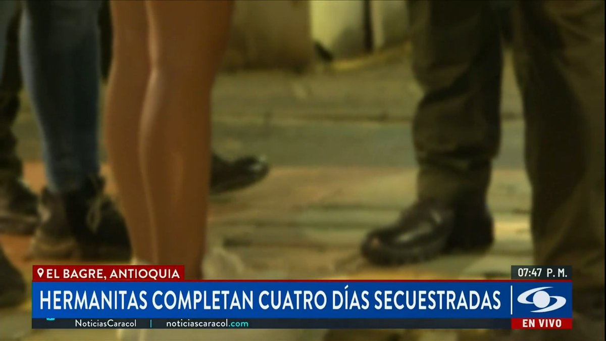 Cuatro días completan secuestradas dos hermanas menores de edad por las disidencias de alias Calarcá en El Bagre, Antioquia. El gobernador del departamento pidió la intervención del Gobierno nacional. Siga la señal de Noticias Caracol en vivo aquí 👉