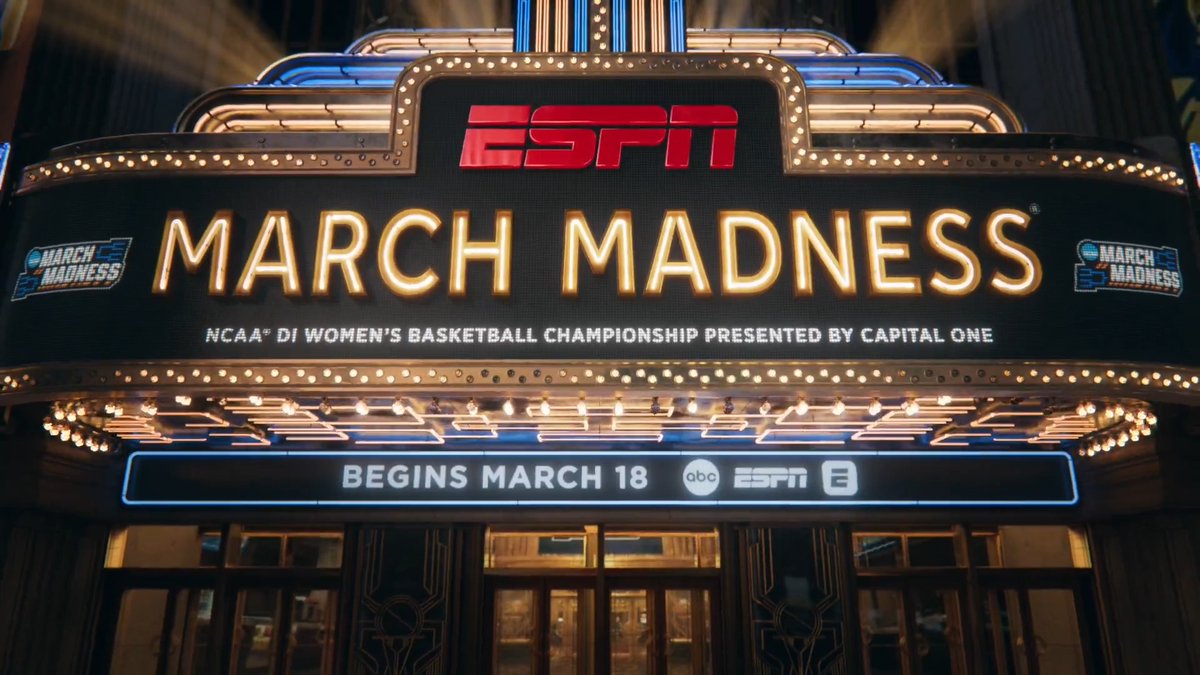 ESPN is the exclusive home of @marchmadnesswbb for the 31st year! March 18-April 5, all 67 games will air across ABC, ESPN, ESPN2, ESPNU, ESPNEWS &amp; the ESPN App Full details: