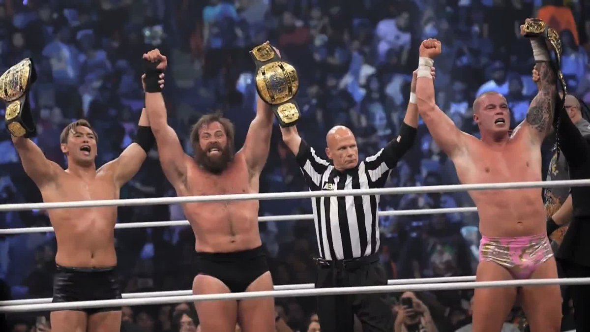 A huge opportunity awaits as JetSpeed teams with CARISTICO MISTICO MX Oficial in an attempt to capture the #AEW World Trios Titles from Kazuchika Okada, “The Protostar” Kyle Fletcher, and dunkzilla - マーク・デイビス! Watch #AEWRevolution LIVE on PPV!