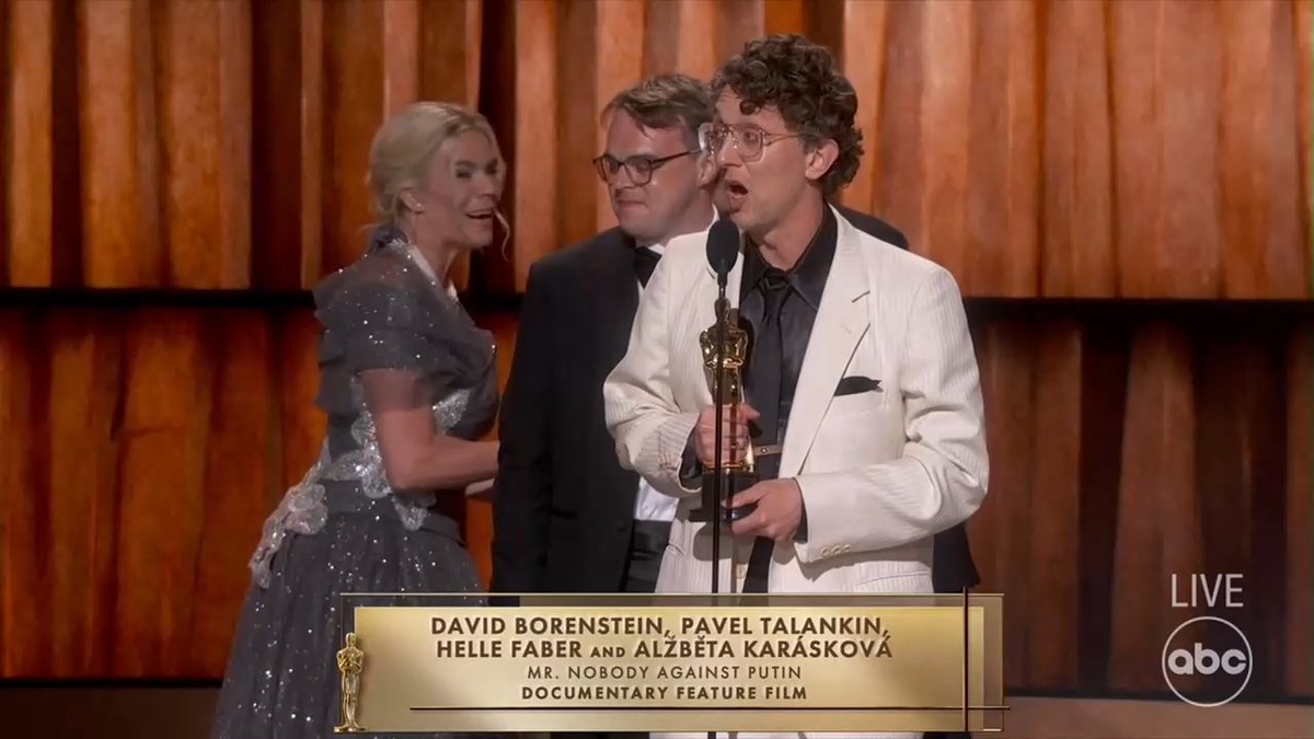 Oscar-winning director David Borenstein: "Mr. Nobody Against Putin was about how you lose your country. What we saw when working with this footage is that you lose it through countless small little acts of complicity. When we act complicit when a government murders people on the streets of our major cities. When we don't say anything when oligarchs take over the media and control how we can produce it and consume it. We all face a moral choice. But luckily even a nobody is more powerful than you think."