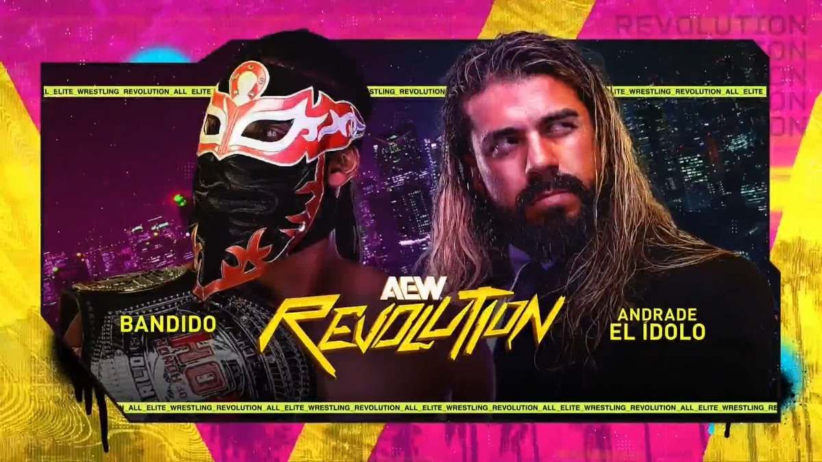 A fight is what ROH - Ring of Honor Wrestling World Champion Bandido🔫🌵 wanted, and “EL IDOLO” ANDRADE better than MJF!!! stepped up as two elite luchadores meet with #AEW World Title contention looming large! Watch #AEWRevolution LIVE on PPV!