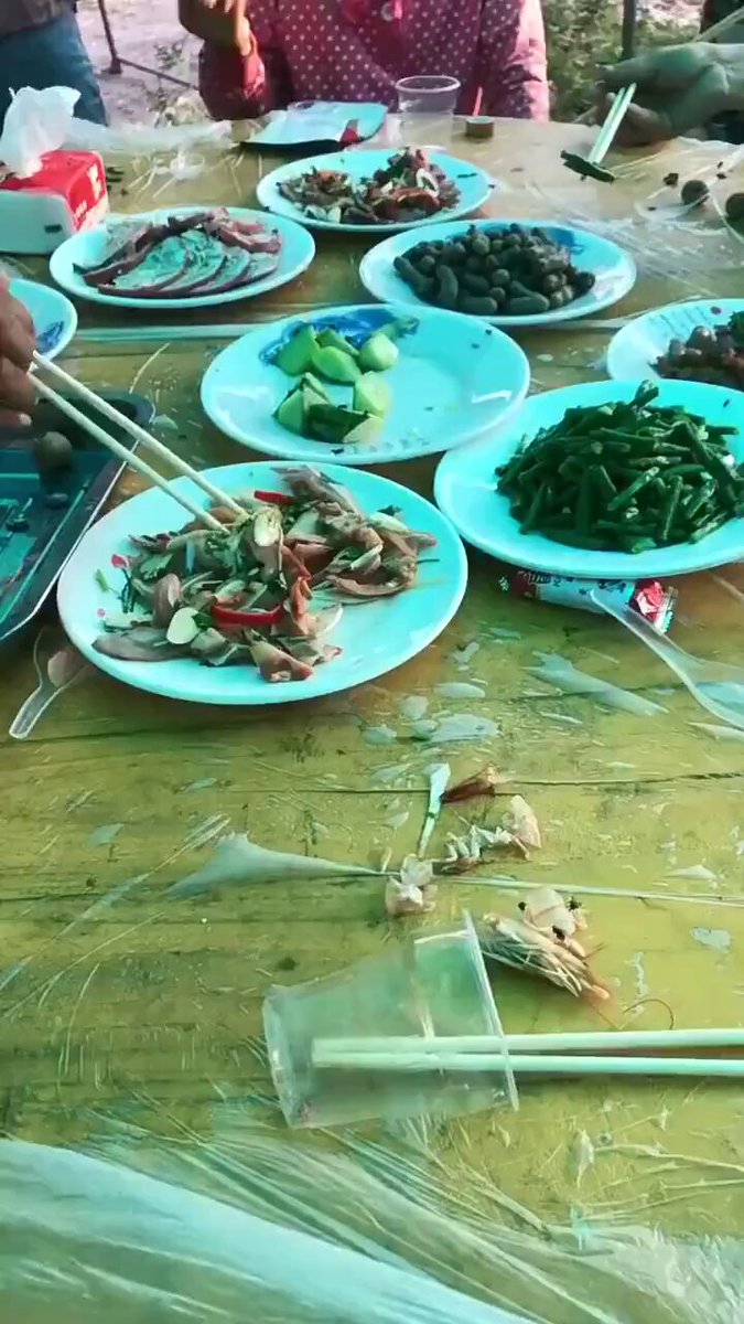 A wedding feast in rural China. Would you like to get a taste of it? 😅🤢