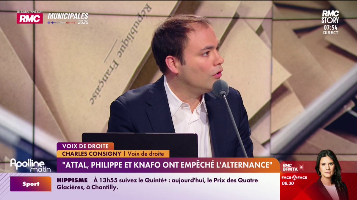 🔴 Municipales 2026 : "À Paris, l'extrême-droite est le poison de la droite", affirme Charles Consigny. "La droite est foutue !" #ApollineMatin