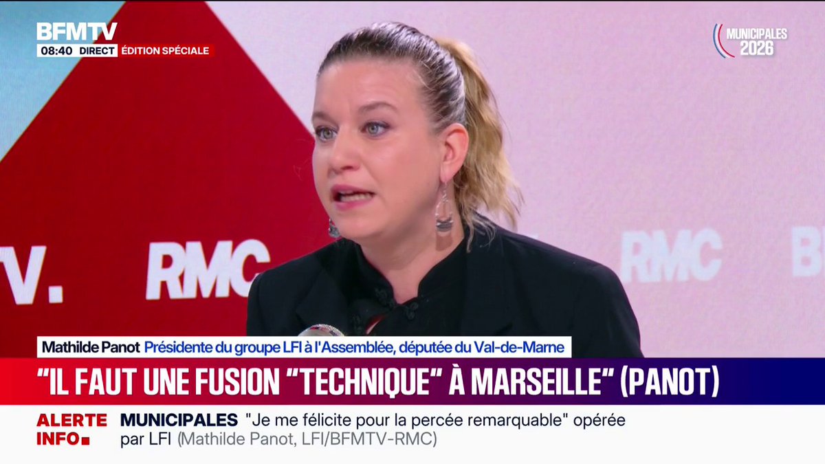 💬 Municipales 2026: "Les macronistes ont complètement disparu du paysage" ➡️ Mathilde Panot, présidente du groupe LFI à l'Assemblée nationale