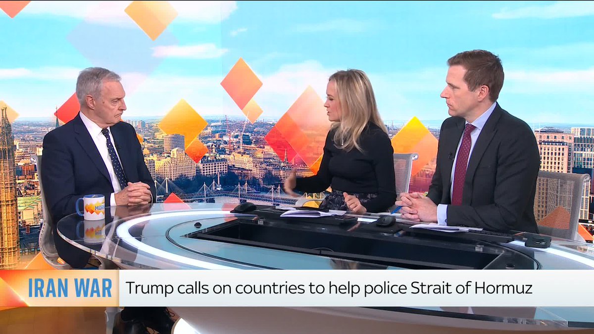 🗣️ "The Iranians are setting the agenda." Defence and Security Analyst Michael Clarke speaks to Sophy Ridge & Wilfred Frost about Trump, as he calls on countries, including China, to help open the Strait of Hormuz.