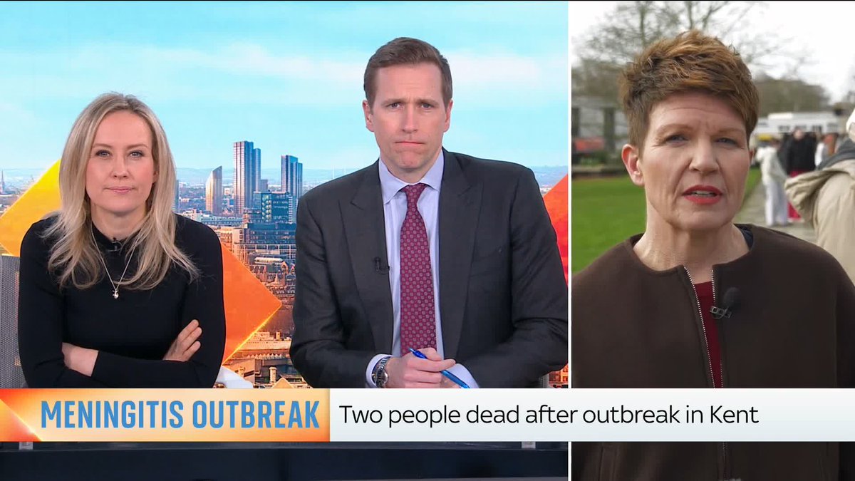 Sky's emma birchley reports from Canterbury as a queue has been forming at the University of Kent to get antibiotics, as two people have died from meningitis ⬇️
