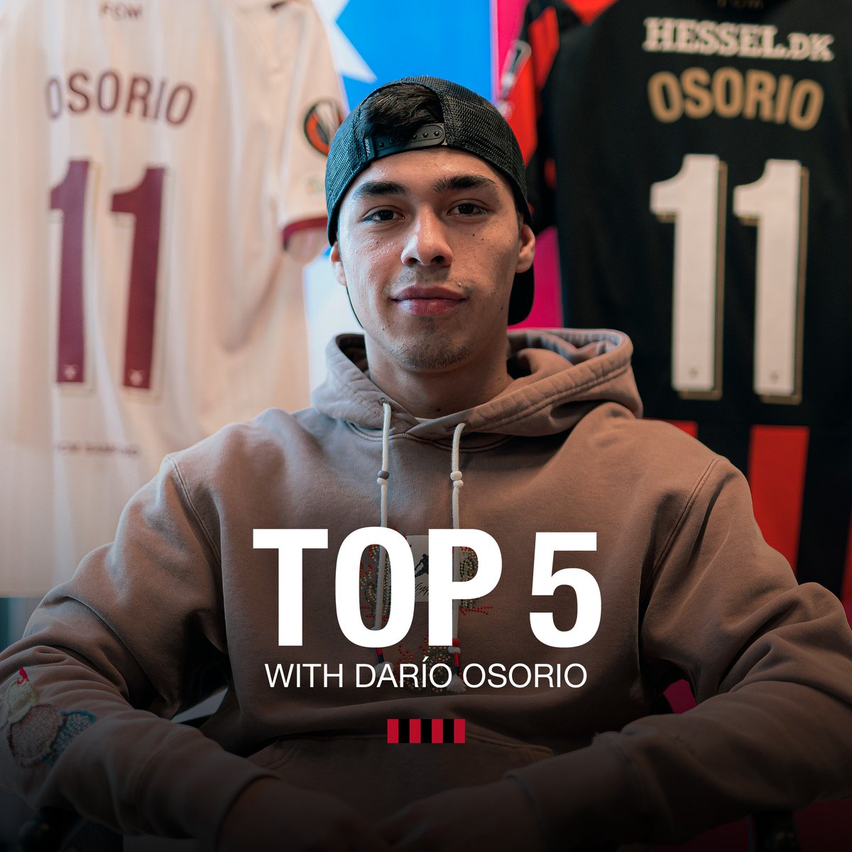 I går rundede Dario Osorio 100 kampe for FC Midtjylland 🖤❤️ I den anledning lader vi ham selv rangere nogle af sine bedste scoringer for klubben 🚀