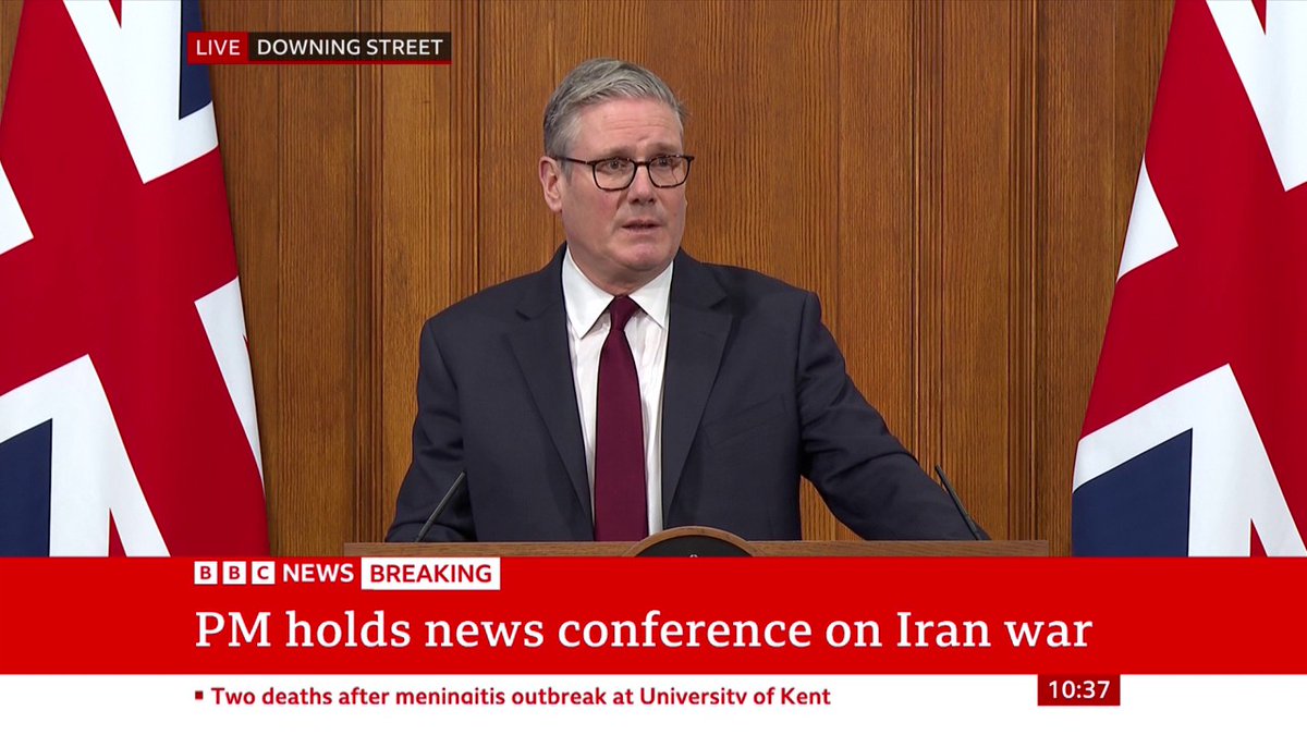 The UK is working with allies to bring a "viable collective plan" to reopen the Strait of Hormuz, PM Keir Starmer says Follow live: