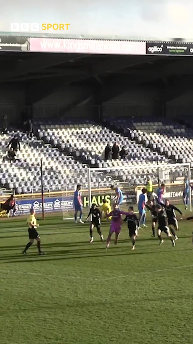 Cove Rangers goalkeeper Balint Demus with a 94th minute equaliser against Inverness CT at the weekend! 🤯 #BBCFootball