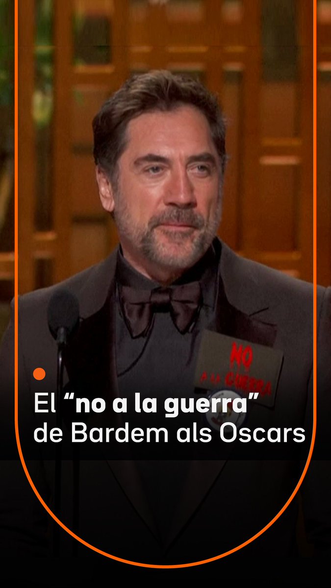 "Es pot pertànyer a aquest circ i alhora denunciar el que cal denunciar: no a la guerra i llibertat per a Palestina.” Javier Bardem, un dels pocs que han alçat la veu a la gala dels Oscars