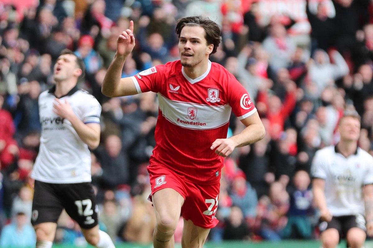 Leo Castledine is off the mark in a Boro shirt 👏