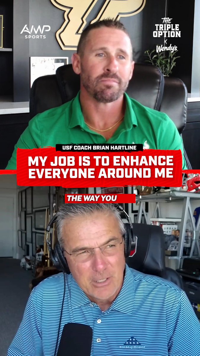 #WendysPartner USF Football Head Coach Brian Hartline: I have a responsibility to not only enhance the players, but to enhance our coaches as well. Wendy’s #collegfootball #usf