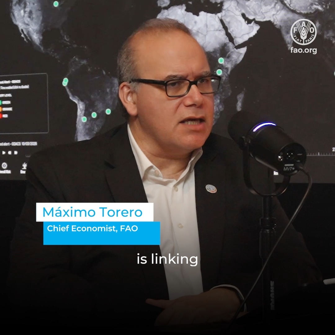 🔴 New information note on the potential impacts of the escalating conflict in the Middle East on global agrifood systems. 📄 Download👉 🎧 Watch the full interview with Food and Agriculture Organization Chief Economist Maximo Torero & David Laborde for more: