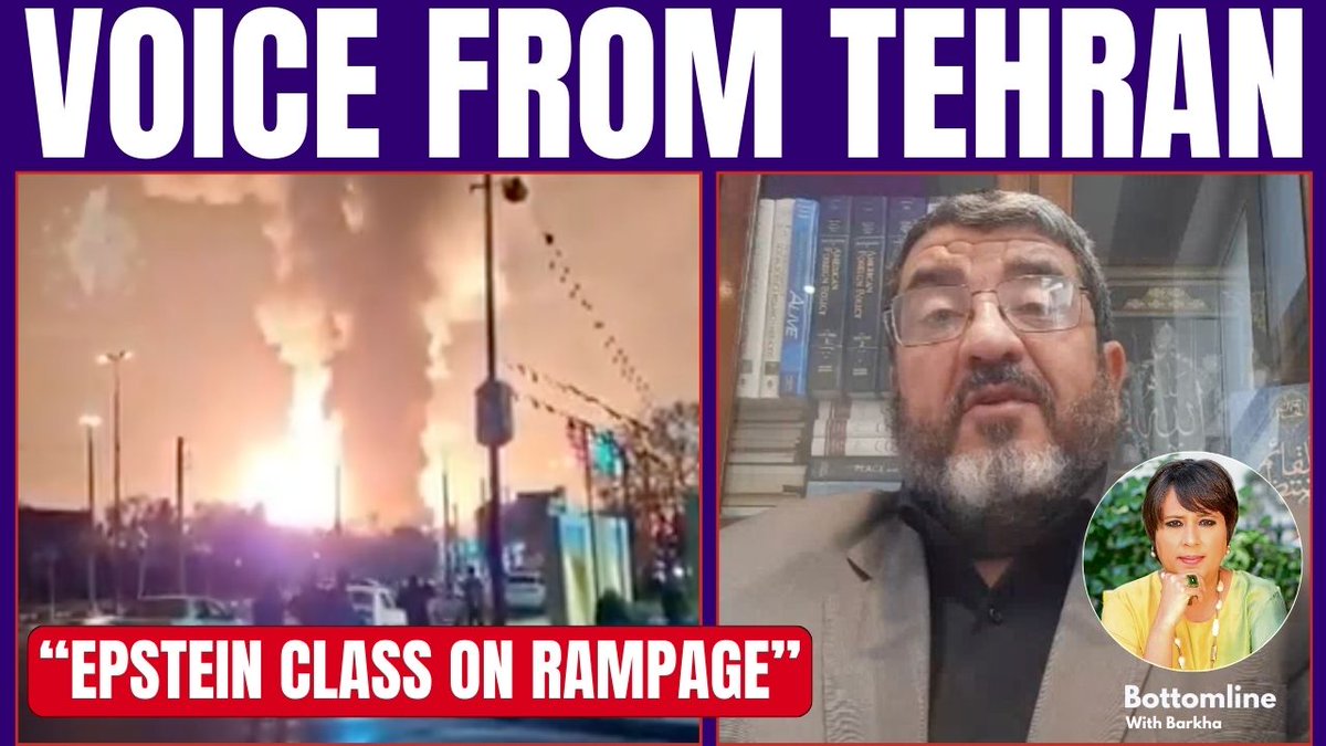 "Tell The Epstein Class to Stop Bombing Us'- فواد ایزدی Foad Izadi- Tehran University Professor, speaking through the sounds of explosions says if the war is to end "The World Should Tell the Epstein Class Not To be on the Rampage". In full Mojo Story here