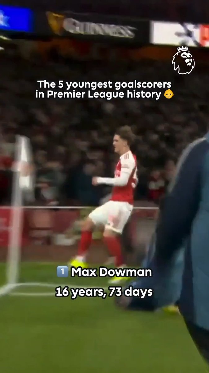 Arsenal's Max Dowman is now the youngest Premier League goalscorer ever, and it's not particularly close 👶 Will we see this record ever get broken?