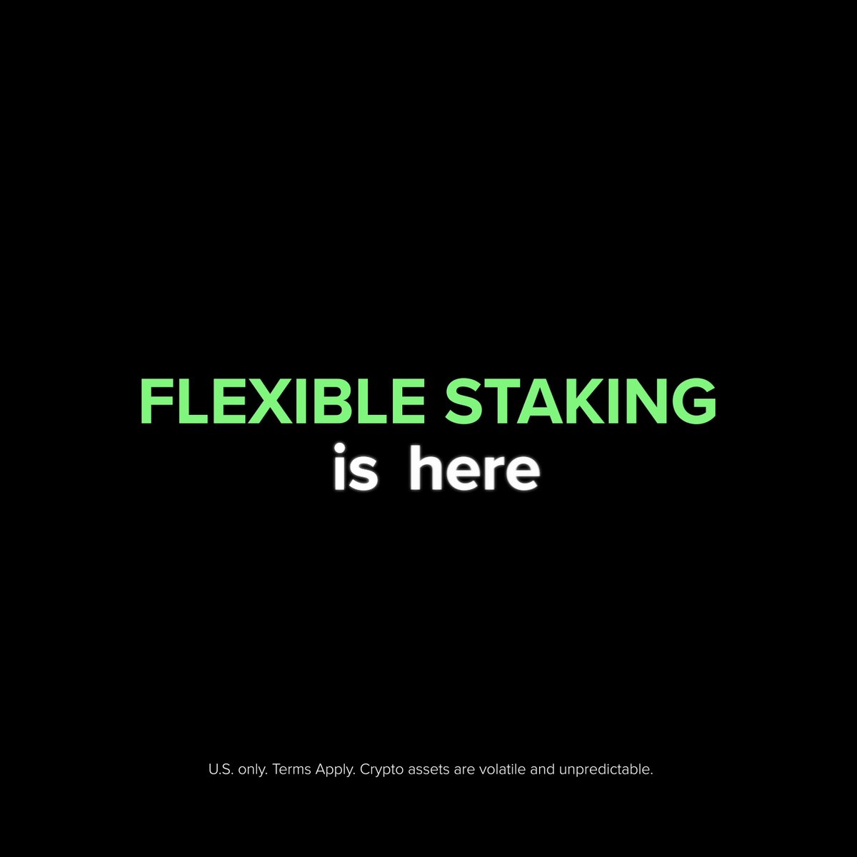 Getting more from your crypto just got easier. Flexible Staking on Uphold is live! Earn weekly rewards automatically on supported assets with zero lock-ups. Start earning in the Uphold App 📲 U.S. only. Terms Apply. Crypto assets are volatile and high-risk. No consumer protection.