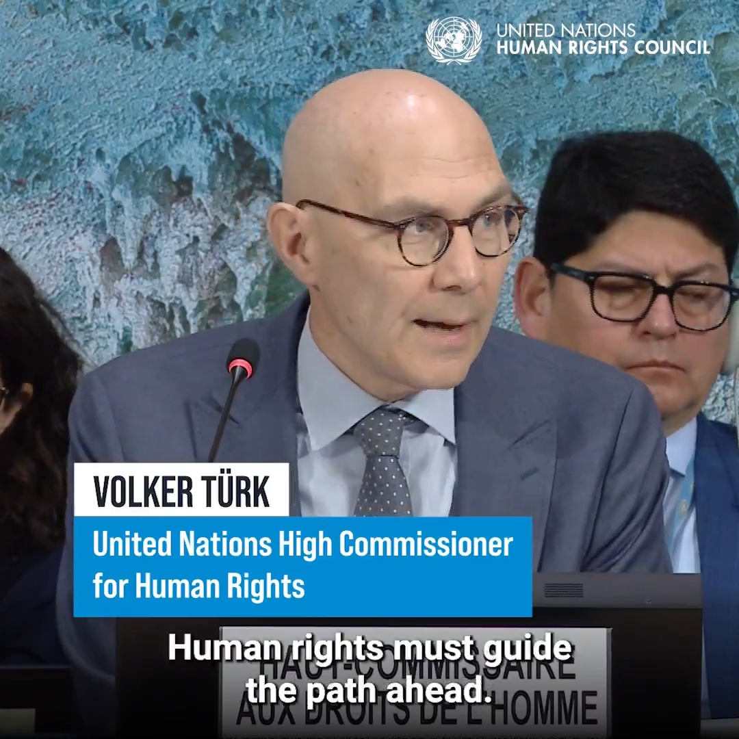 #Venezuela | "Venezuelans are feeling a mix of hope, fear and uncertainty," UN Human Rights chief Volker Türk told the United Nations Human Rights Council. “At this critical juncture, the country’s future must be decided by its people alone,” he said at #HRC61, outlining 5 action points.