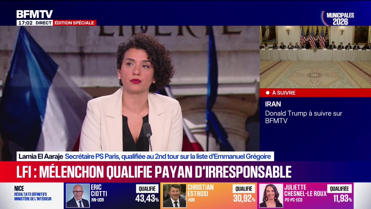 Municipales 2026: "Voter pour Sophia Chikirou, c'est avoir Rachida Dati maire de Paris", estime Lamia El Aaraje, secrétaire PS Paris