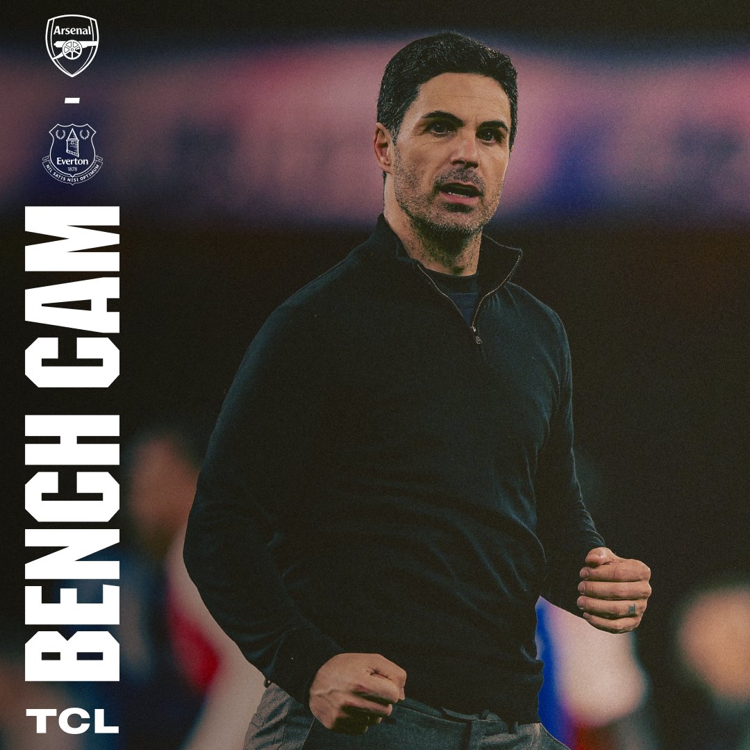What. A. Moment. Bench Cam from our Everton win is now LIVE on The Arsenal 🚨 🤝 TCL Electronics