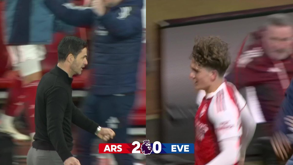 #PL 🏴󠁧󠁢󠁥󠁮󠁧󠁿 : Arteta et ses adjoints étaient aux anges après le but libérateur de Max Dowman contre Everton samedi 🔥👍🎉