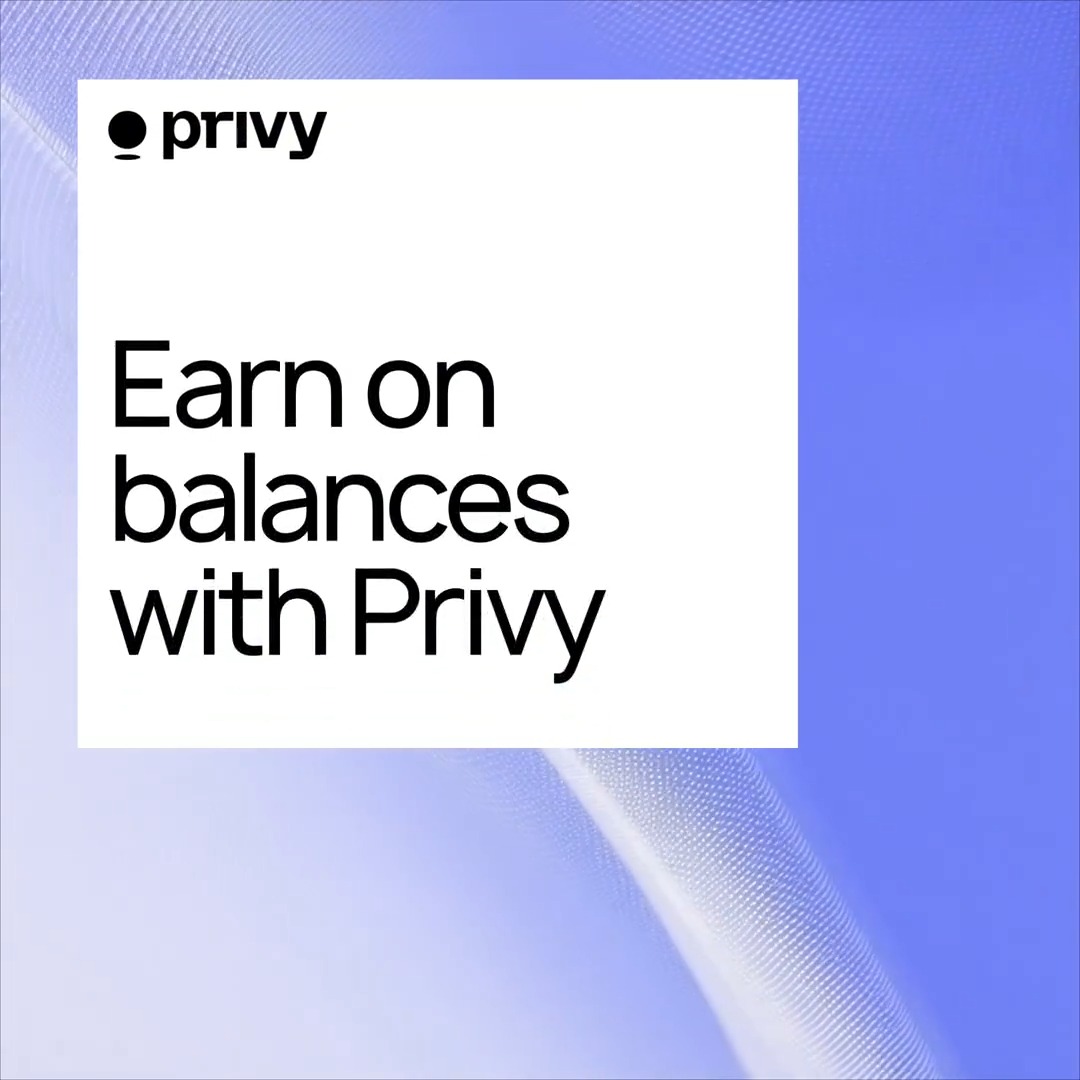 1/ Earn on balances with Privy. Connect app balances to curated DeFi vaults and expand revenue opportunities with just a few API calls. Powered by vault infrastructure with Morpho 🦋, with risk strategies from Steakhouse Financial and Gauntlet. Support for Aave and Kamino 🔜