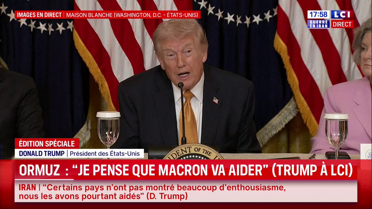 🔴 "Poutine a peur de nous, les États-Unis. Il n'a pas peur de l'Europe ni d'autres pays", déclare Donald Trump en conférence de presse au 17ᵉ jour de la guerre en Iran