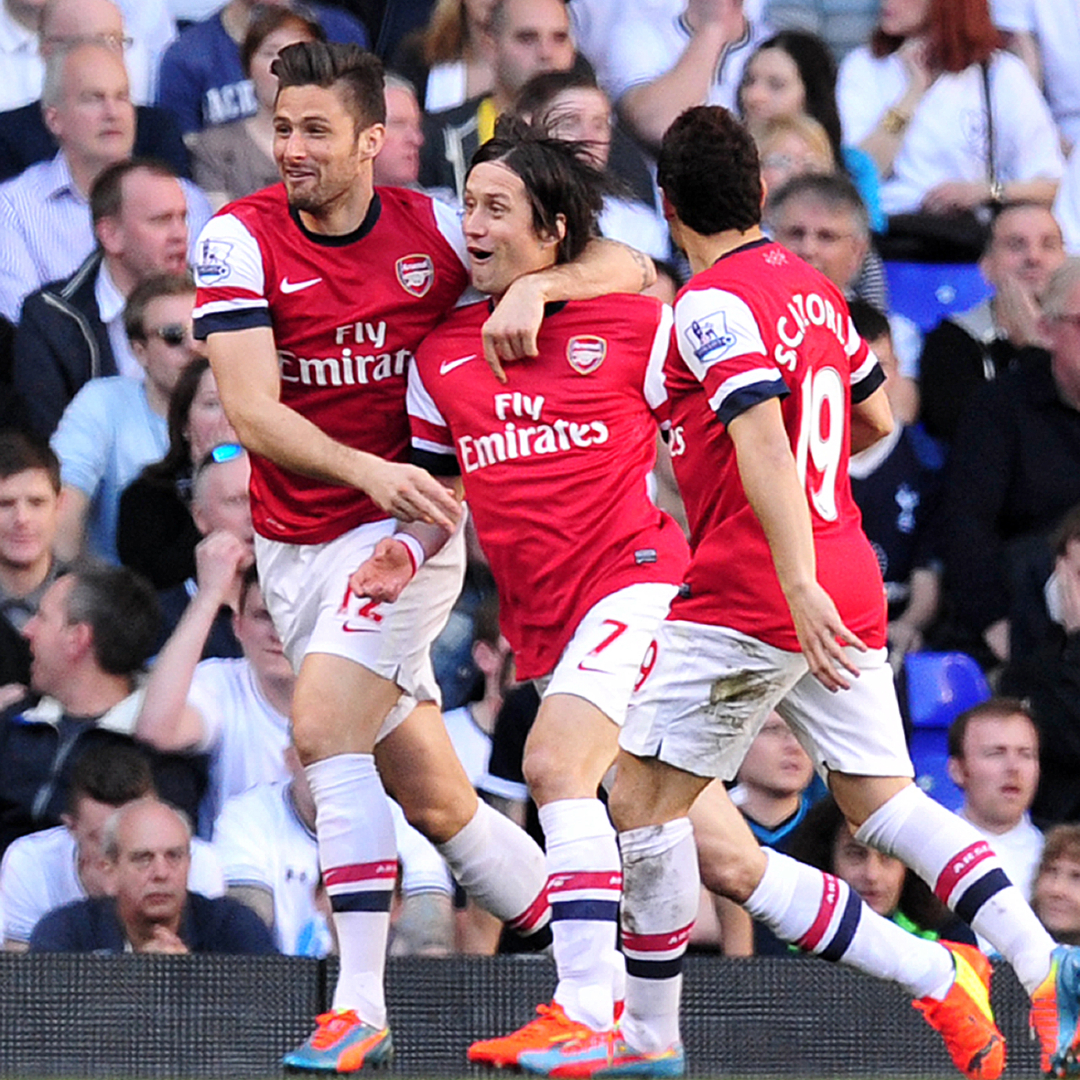 On this day in 2014: Tomas Rosicky scored THAT winning goal after just 72 seconds, as Arsenal claimed their first league win away to Tottenham since 2007. 🚀