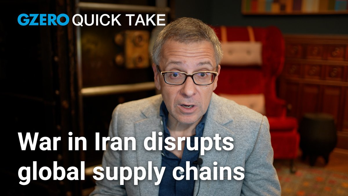 war with iran isn’t just about oil. natural gas. fertilizer. petrochemicals. global supply chains. the global economic fallout is just beginning. GZERO Media