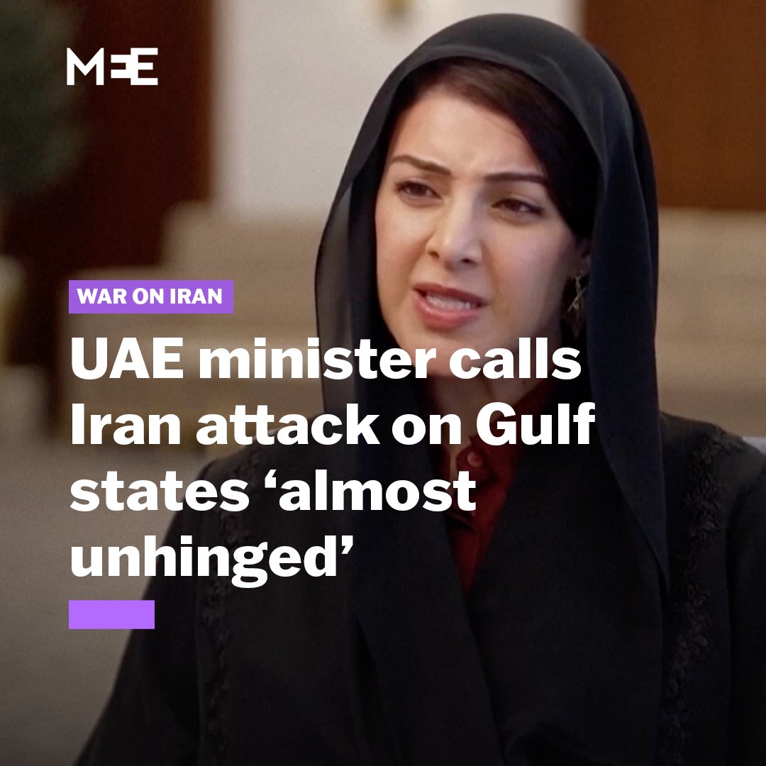 In an interview for Australian broadcaster ABC, Reem Al Hashimy, the UAE’s Minister for International Cooperation, called Iran’s reaction to the US-Israeli attack “unprecedented” and “almost unhinged”.