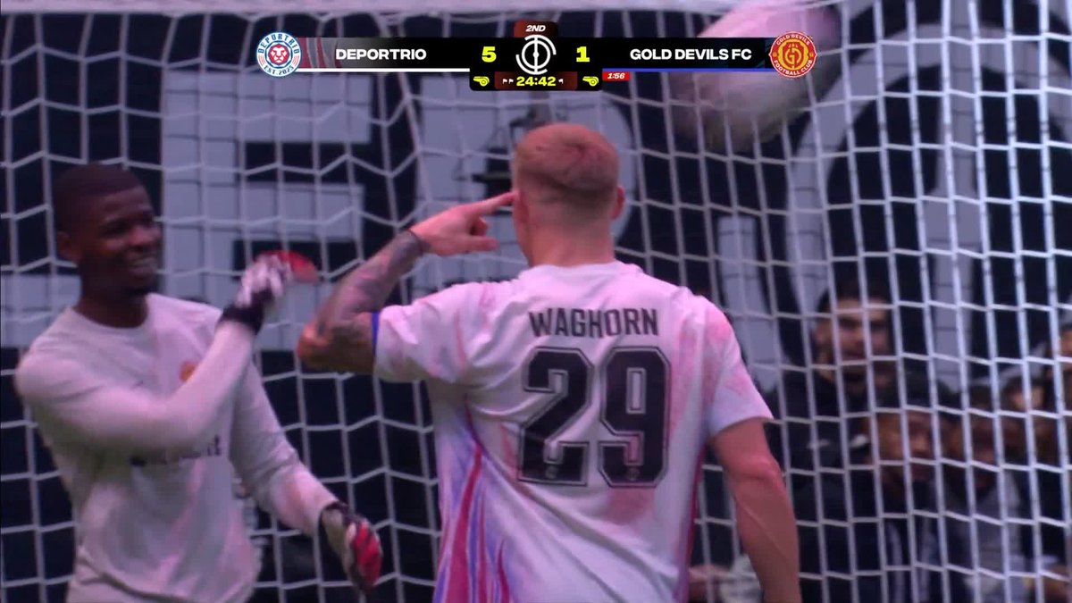 Waghorn with an interesting celebration... 👀 🔴