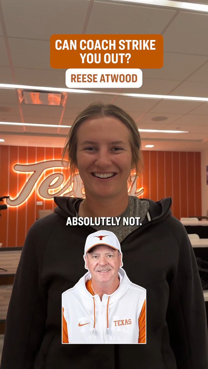 "I’m in Reese’s head for sure. Rent free.” Can Coach Mike White strike you out? Texas Softball answers 🤣 #NCAASoftball