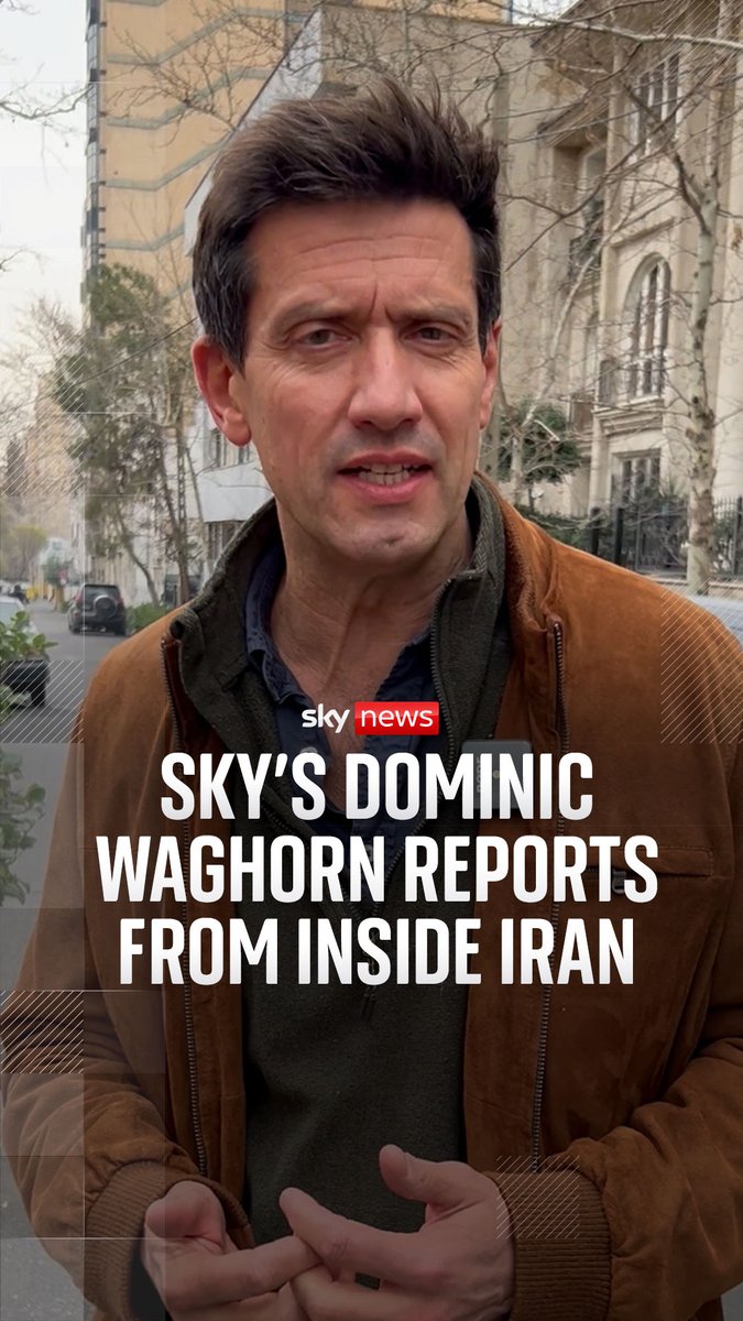 Sky News is one of the only international news channels reporting from inside Iran. Follow our International Affairs Editor Dominic Waghorn as he brings you the latest from the conflict. ➡️