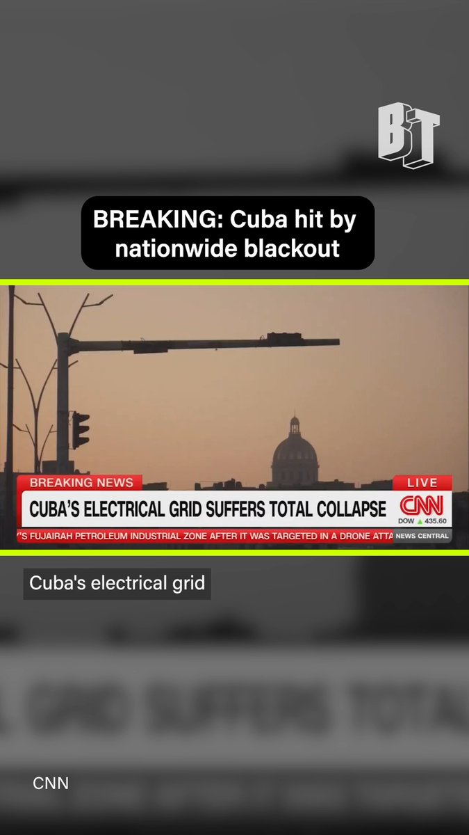BREAKING: Cuban officials report a nationwide blackout on Monday, leaving the country’s population of 11 million without power. This is the first blackout affecting the entire country since Trump’s fuel chokehold on the island began. President Miguel Díaz-Canel stated last week the country has gone over three months without receiving oil shipments, forcing the government to rely on limited supplies of solar energy, natural gas, and thermoelectric plants. On X, Cuba Ministry of Energy and Mines reported,” A total disconnection of the SEN has occurred; the causes are being investigated and protocols for restoration are beginning to be activated.”