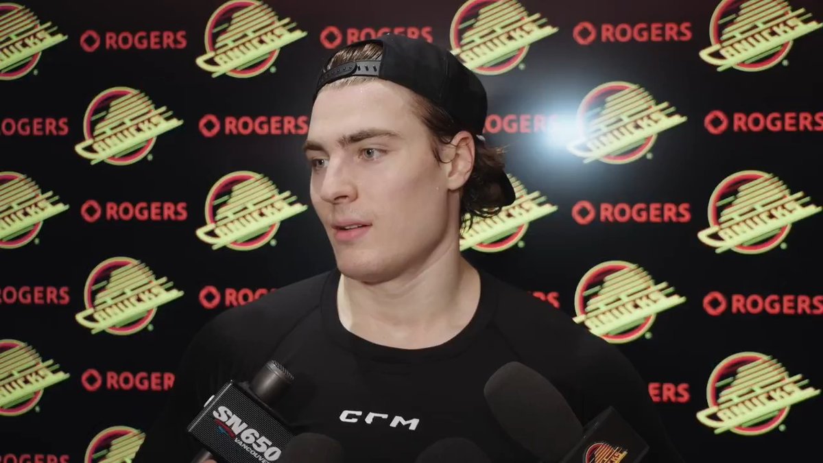 "Great opportunity for me to play with two great hockey players. Very skilled... Creating a lot of good chances and scored some goals." 🗣️ Liam Öhgren on playing alongside Brock Boeser and Marco Rossi.