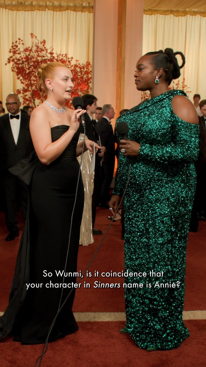 Amelia Dimoldenberg and Wunmi Mosaku at the #Oscars