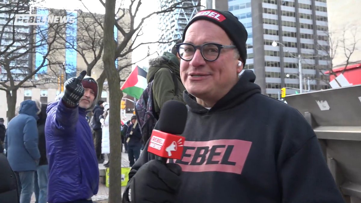 .@EzraLevant attempts to speak with a supporter of the anti-Israel Al-Quds rally in Toronto before the man is physically ushered away by individuals loyal to the Islamic Revolutionary Guard Corps.
