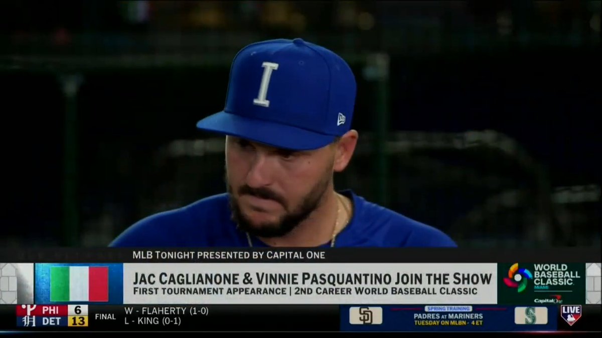 "We feel good about what we've done, but none of that matters now. We've got to keep doing it." Team Italy (and Kansas City Royals) sluggers Vinnie Pasquantino and Jac Caglianone talk about being underdogs and their success in the #WorldBaseballClassic. MLB Network + Capital One