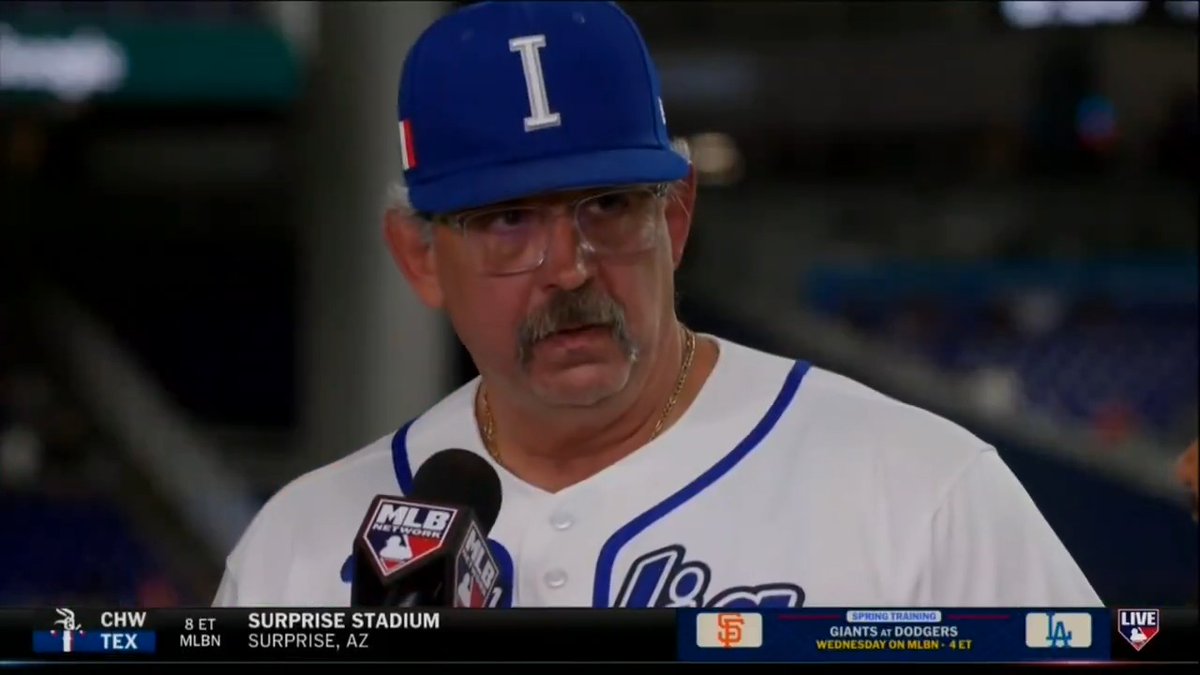Is there one player that has stuck out to you during the #WorldBaseballClassic? Team Italy bullpen coach Sal Fasano: "Oh 100%, [Sam] Antonacci." MLB Network + Capital One