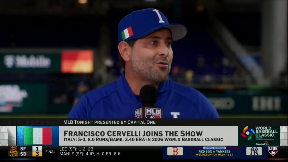 Francisco Cervelli shares his desire to manage in the Big Leagues, his leadership style and more on #MLBTonight ⬇️ MLB Network + Capital One