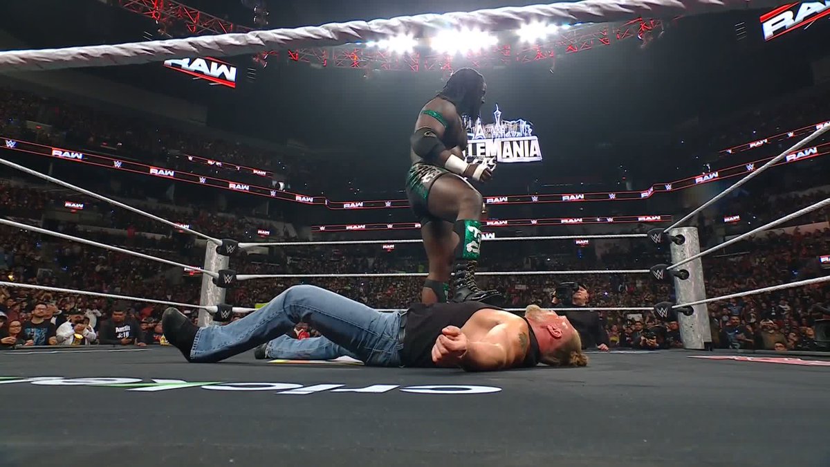 THE RULER IS HERE AND JUST DROPPED BROCK LESNAR! 👑 DId Oba Femi wwe just accept Brock Lesnar's Open Challenge for #WrestleMania?