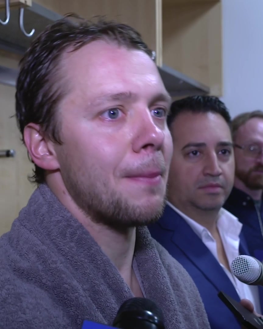 Artemi Panarin talks about facing off against some of his former Rangers teammates tonight: "I'm going to miss them. I hope they trade to L.A., all of them" 😭