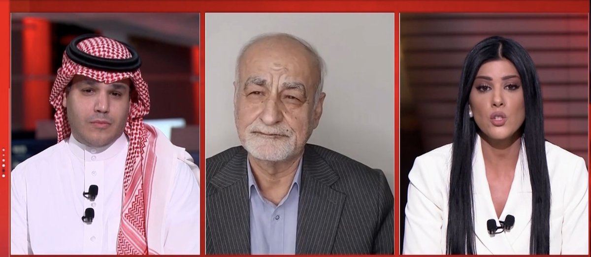 المحاورة كاملة مع الضيف الإيراني الدكتور مصدق بور على شاشة العربية بعد كل ما فعلته إيران تجاه دول الخليج ولبنان وسوريا، يستغرب علي لاريجاني لماذا لا نتضامن مع إيران. مصدق يبرر استهداف مصافي النفط أنها استثمارات ومصالح أميركية